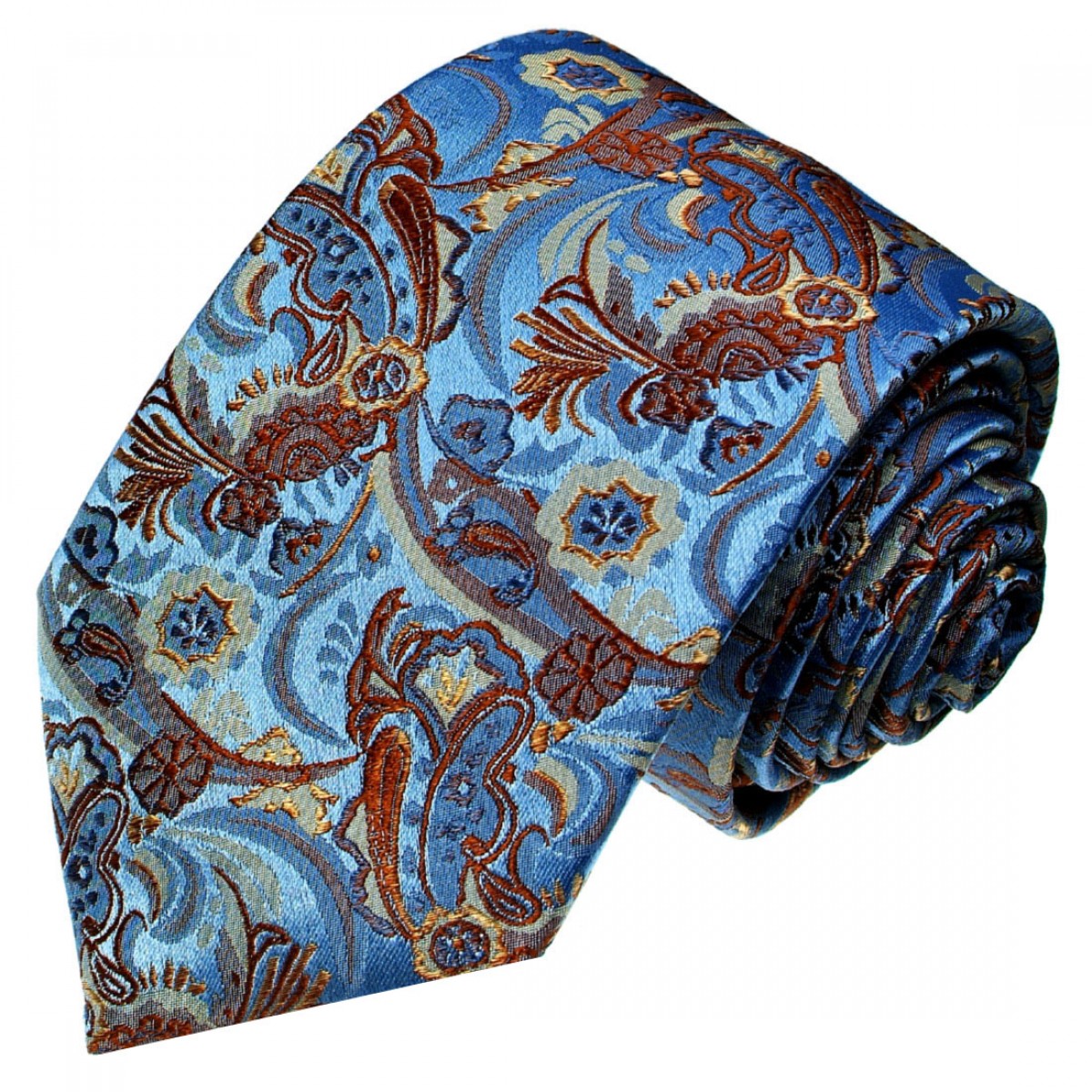 LORENZO CANA - The Official Online Store - Neck Tie Silk Paisley blue ...