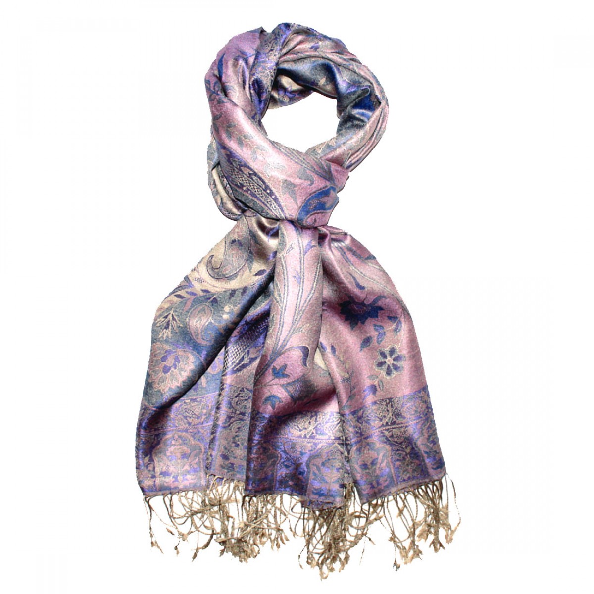Pashmina Lorenzo Cana En Laine Mérinos - Imprimé Cachemire, 70x190 Cm - Rouge Pour Femme
