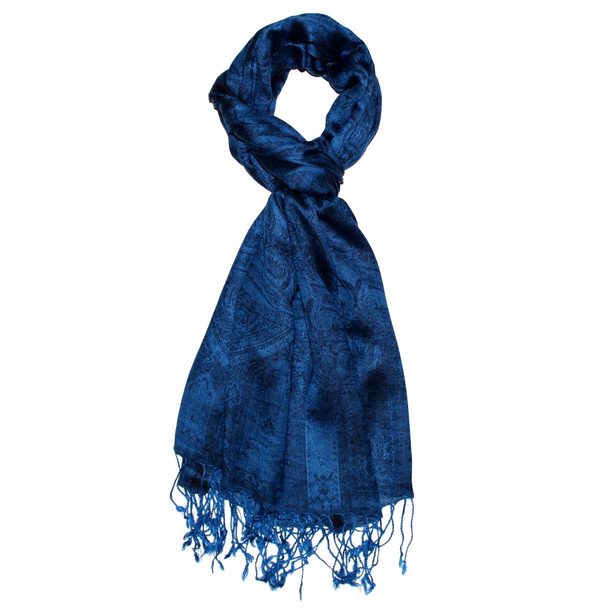 Pashmina Lorenzo Cana En Laine Mérinos - Imprimé Cachemire Rouge - 70x190 Cm - Écharpe Luxueuse Pour Femme