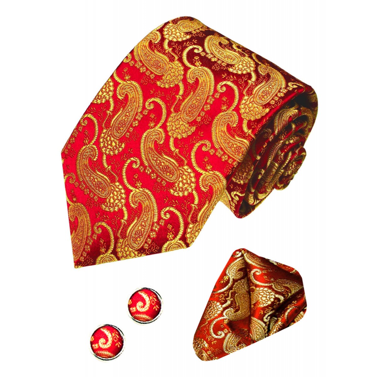 Handmade Silk Red Paisley Design Men Necktie Office Wedding Party Tie NT116 