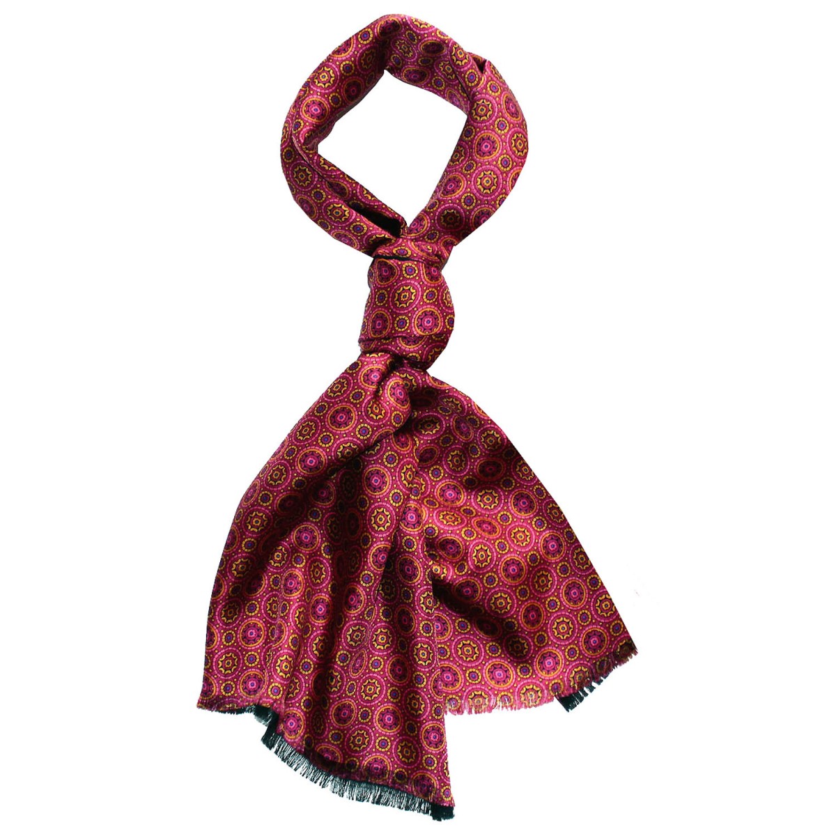 Silk scarf for men Brown dots LORENZO CANA