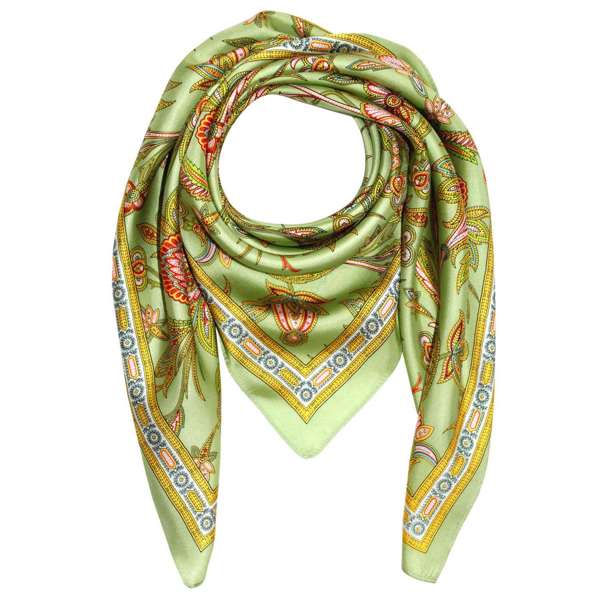 LORENZO CANA - The Official Online Store - Buy silk scarf green paisely ...