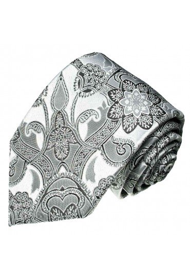 Hochzeit Krawatte wei silber LORENZO CANA