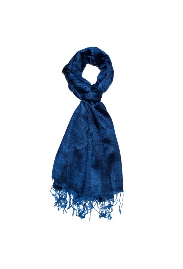 Men's scarf Paisley Blue Dark Blue LORENZO CANA
