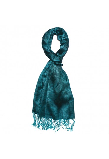 Men's scarf Paisley Turquoise Petrol LORENZO CANA
