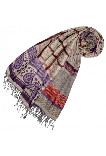 Cotton ladies towel brown beige LORENZO CANA