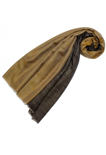 Cashmere scarf doubleface mocca and cappuccino brown LORENZO CANA