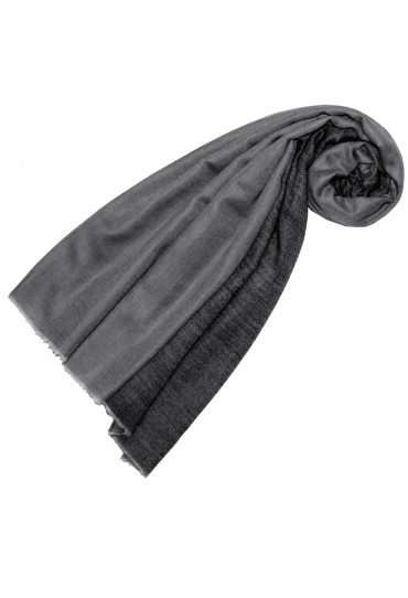 Cashmere scarf doubleface light and dark gray LORENZO CANA