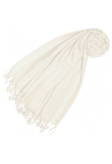 Cashmere + wool mens scarf ivory white single color LORENZO CANA