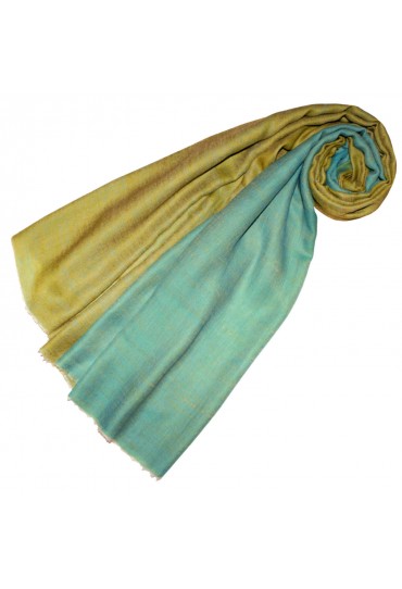 Cashmere mens scarf doubleface lime and turquoise green LORENZO CANA