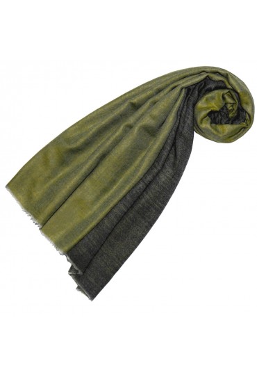 Cashmere mens scarf doubleface fir and gray green LORENZO CANA
