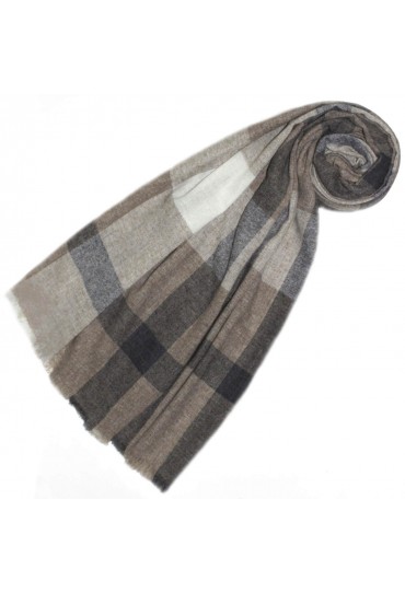 Fluffy Cashmere mens scarf Mocca Cappucino LORENZO CANA