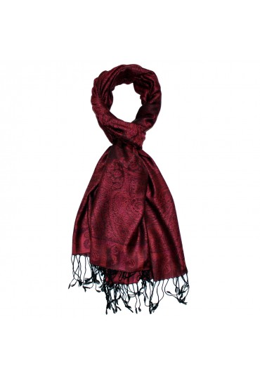 Shawl 100% Modal Paisley Carmine For Men LORENZO CANA