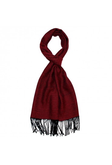 Men's Shawl 100% Alpaca Diamond Carmine LORENZO CANA