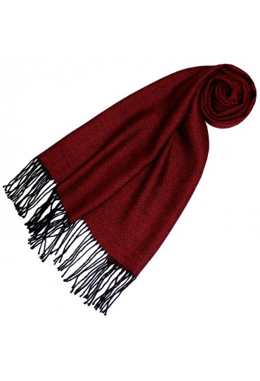 Women's Shawl 100% Alpaca Diamond Carmine LORENZO CANA