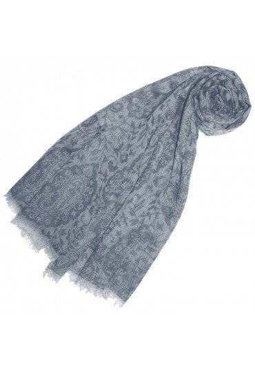 Cashmere mens pashmina Jacquard dove gray LORENZO CANA