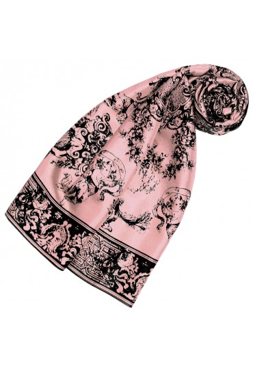 Silk scarf pink Floral LORENZO CANA