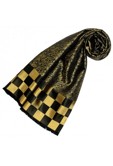 Men's golden silk scarf LORENZO CANAS
