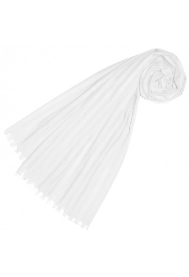 Scarf for women white cotton LORENZO CANA