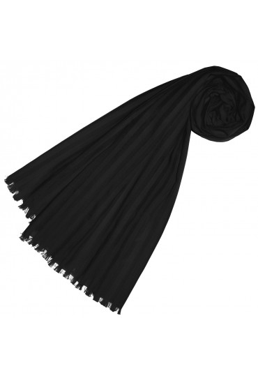 Scarf for women black cotton LORENZO CANA