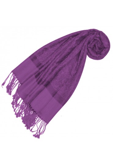 Men's Scarf Modal Paisley Violet LORENZO CANA