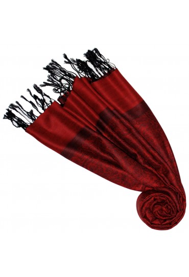 Scarf Modal Paisley Purple Black LORENZO CANA