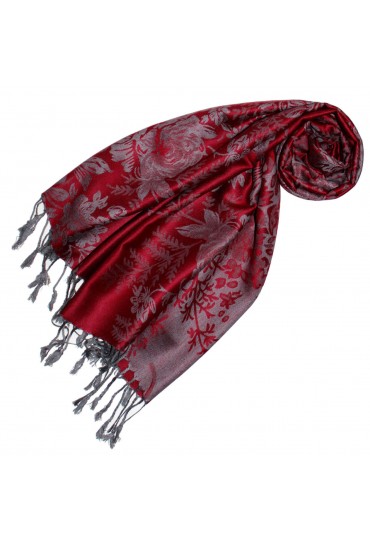 Scarf 100% Modal Purple Gray Floral LORENZO CANA