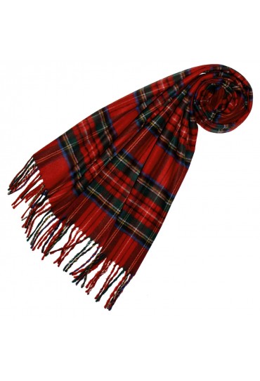 Polyacryl Scarf Check Red Blue Green LORENZO CANA