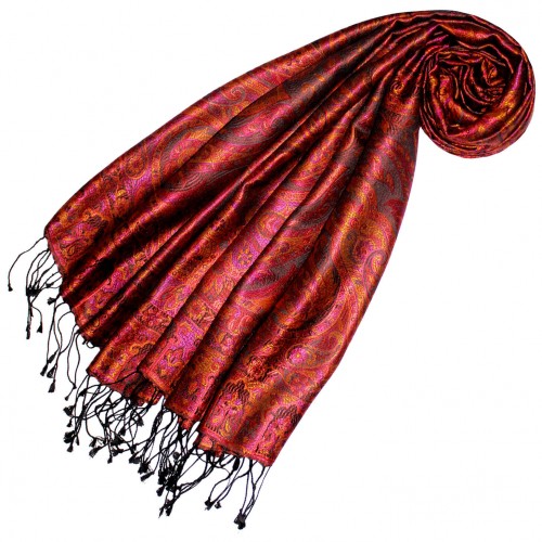 Lorenzo Cana luxe herensjaal sjaal jacquardgeweven 100% zijde 70 cm x