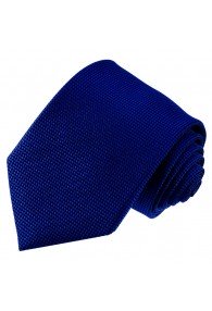 Neck Tie 100% Silk Checkered Dark Blue Navy LORENZO CANA