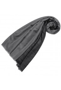 Cashmere scarf doubleface light and dark gray LORENZO CANA