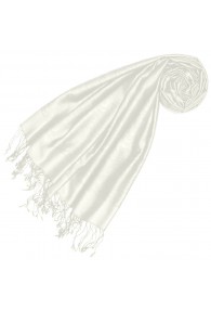 Silk + Viscose scarf paisley jaquard noble white LORENZO CANA