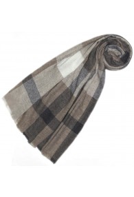 Fluffy Cashmere mens scarf Mocca Cappucino LORENZO CANA