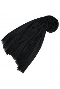 Cashmere scarf plain blue black LORENZO CANA