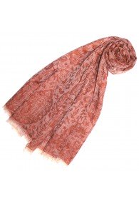 Cashmere Pashmina Jacquard Flamingo red LORENZO CANA