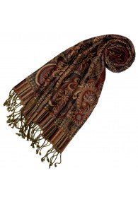 mens scarf Wool Orange Black Yellow LORENZO CANA