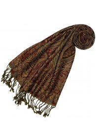 mens scarf Wool Red Green Black LORENZO CANA