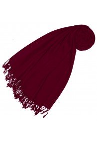 Cashmere + wool mens scarf wine red monochrome LORENZO CANA