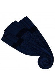 Fluffy Cashmere mens scarf Sapphire Blue Dark Blue LORENZO CANA