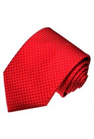 Neck Tie 100% Silk Polka Dot Red White LORENZO CANA