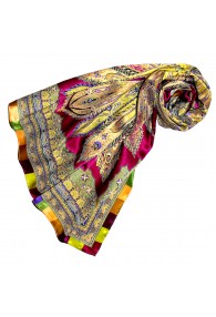 Scarf for Women multicoloured silk Floral LORENZO CANA