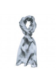 Luxury Men's Shawl 100% Silk Stripes Gray LORENZO CANA