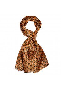 Silk scarf Gold dotted LORENZO CANA