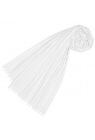 Scarf for women white cotton LORENZO CANA