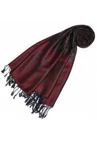 Scarf Modal Raspberry Red Brown Black LORENZO CANA