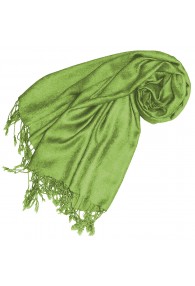 Viscose mens scarf spring green with fringes LORENZO CANA