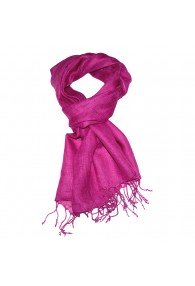 Men's Scarf 100% Linen Unicolored Pink LORENZO CANA