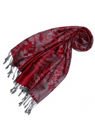 Scarf 100% Modal Purple Gray Floral LORENZO CANA