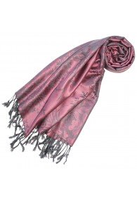 Scarf 100% Modal Taupe Black Floral LORENZO CANA