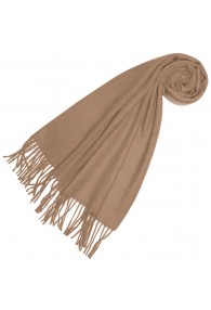 Ladies Shawl 100% Cashmere Cappuccino LORENZO CANA